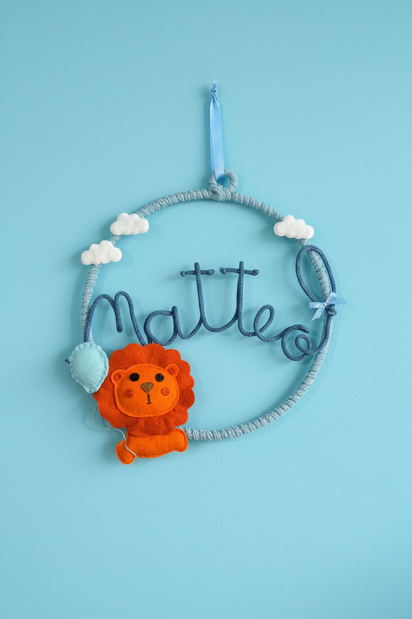 Cerchio Nascita con scritta in tricotin