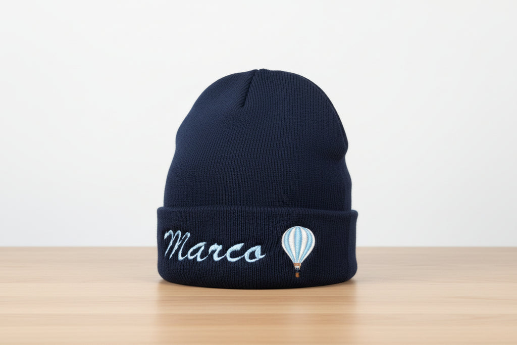 Berretto bambino con ricamo nome