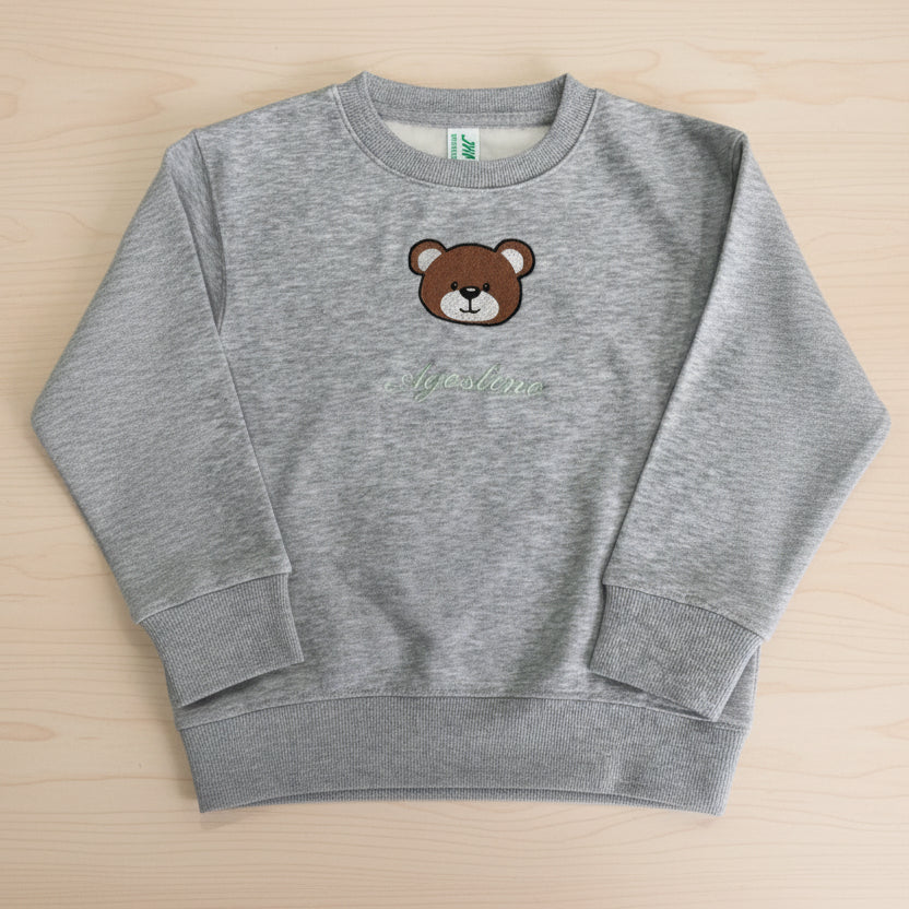 Felpa ricamo girocollo