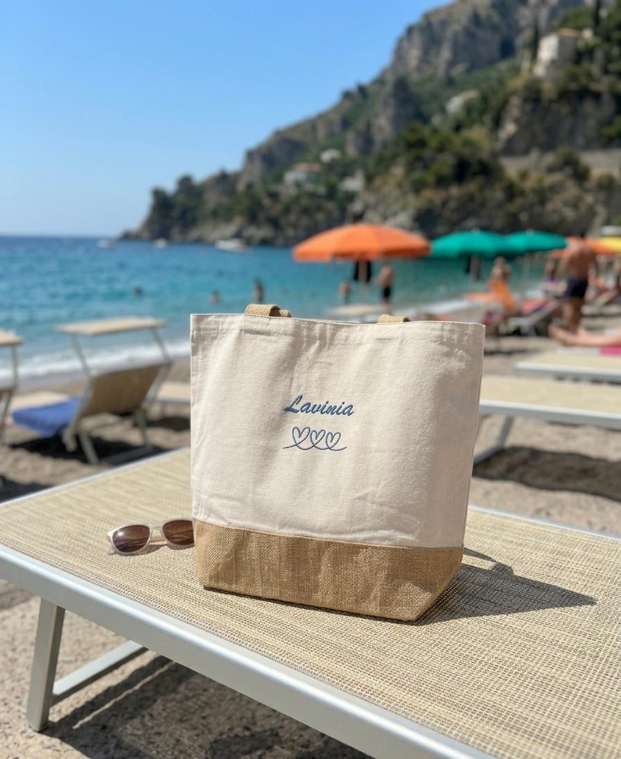 Borsa mare in Juta personalizzata