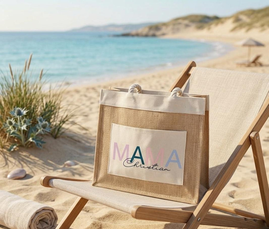 Borsa mare in Juta personalizzata