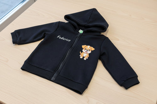 Felpa baby con stampa e nome