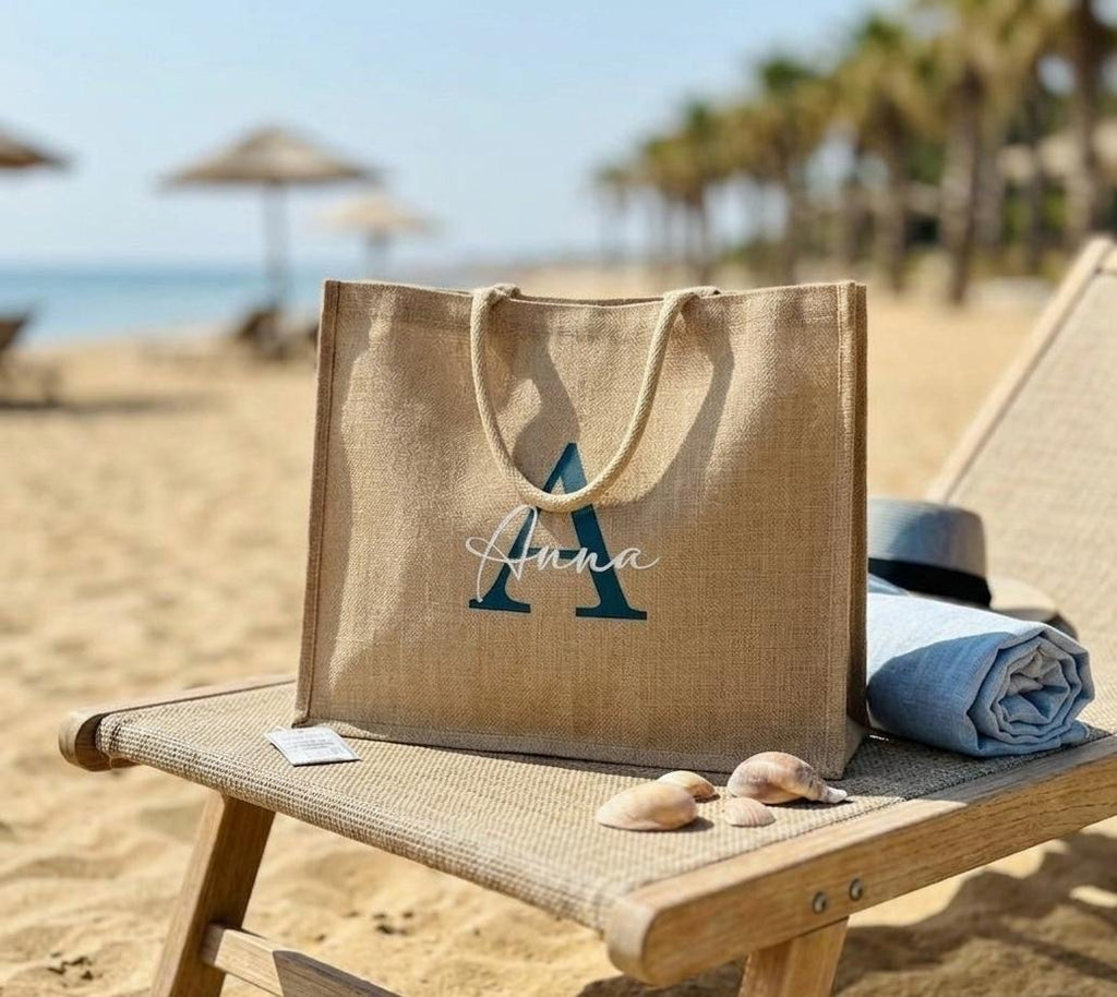 Borsa mare in Juta personalizzata