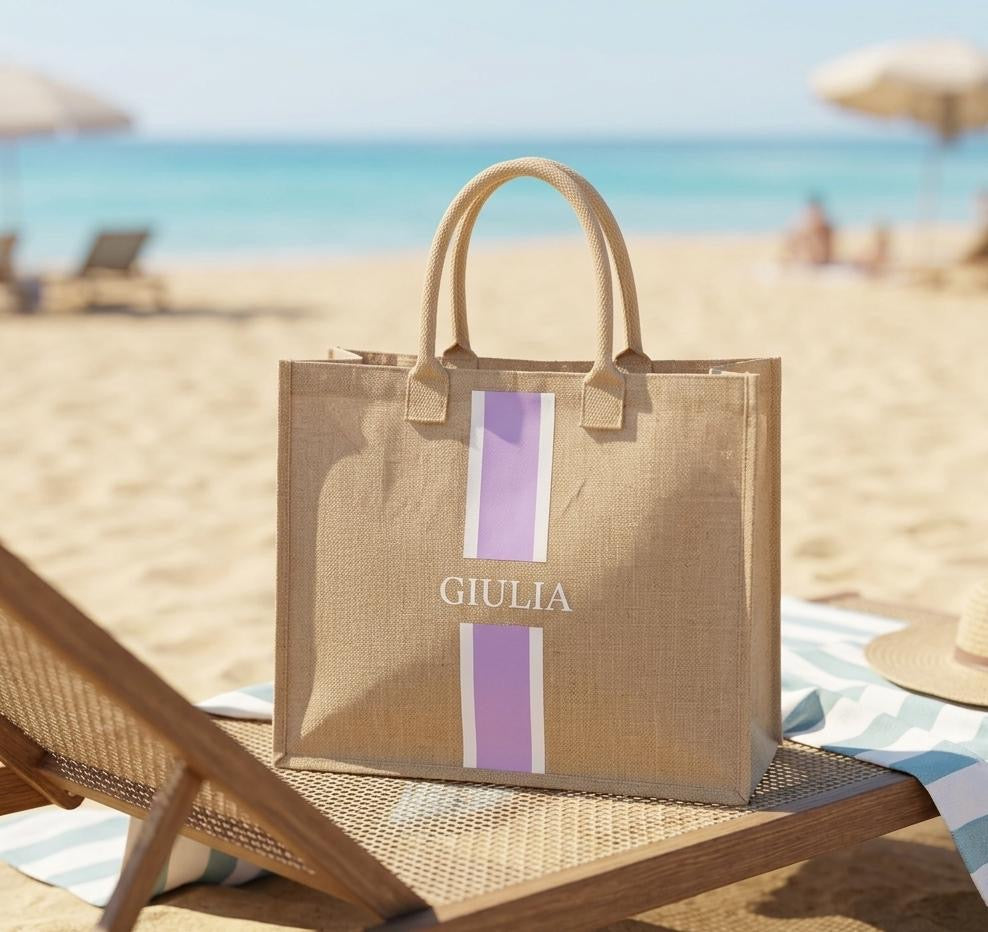 Borsa mare in Juta personalizzata