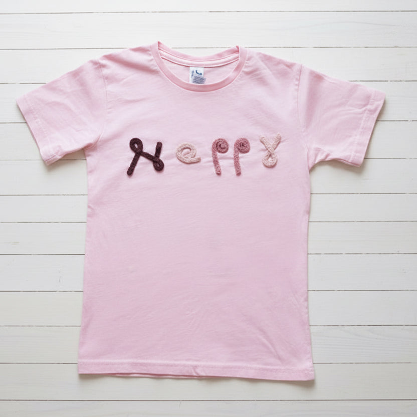 Maglietta con scritta in tricotin