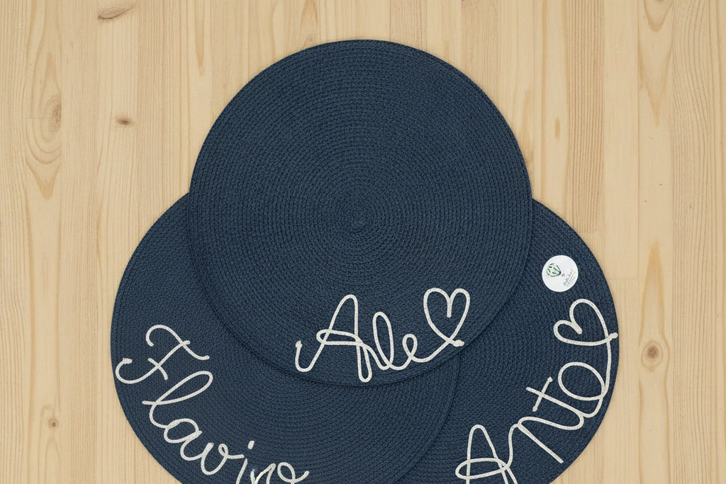 Tovaglietta personalizzata con nome in tricotin