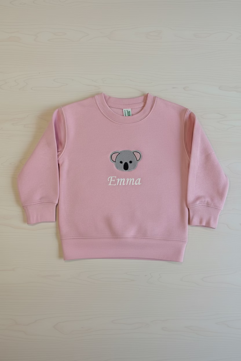 Felpa ricamo girocollo