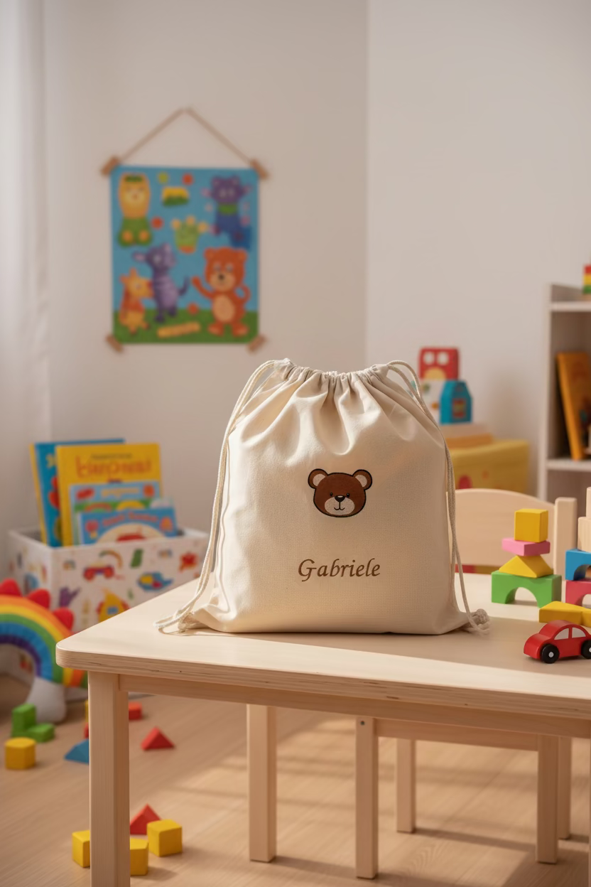 Sacca cambio asilo personalizzata