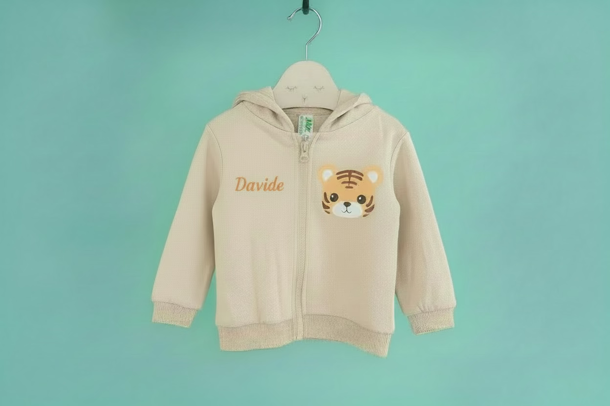Felpa baby con stampa e nome