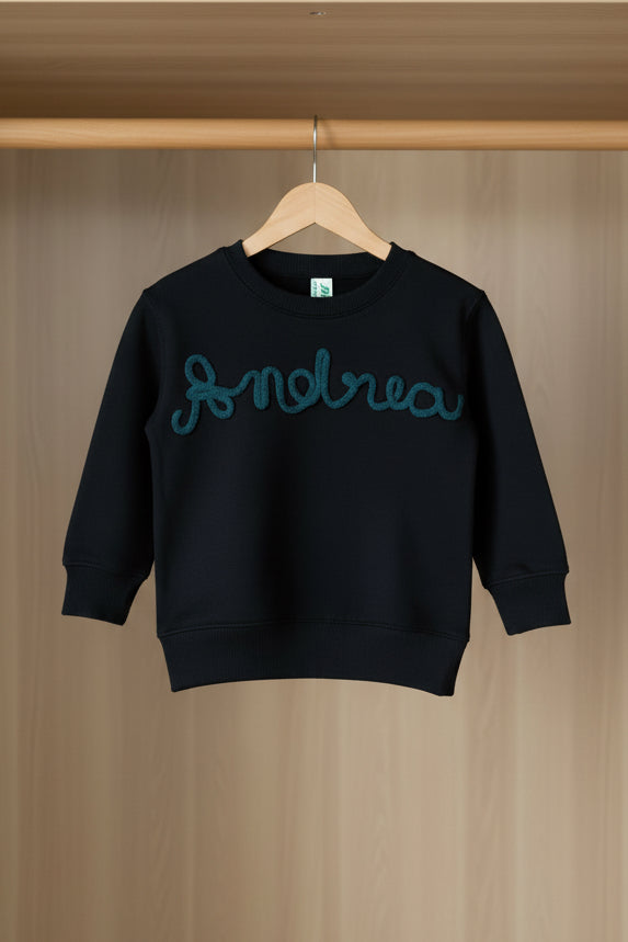 Felpe con scritta in Tricotin