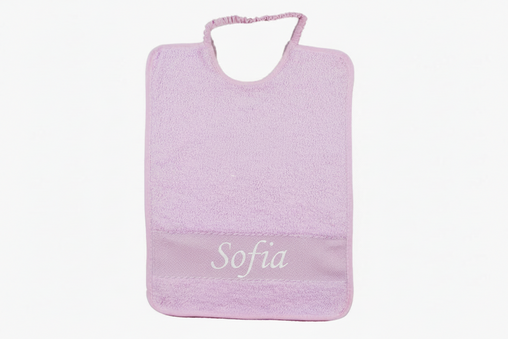 Set asilo personalizzato: asciugamanino & bavaglino