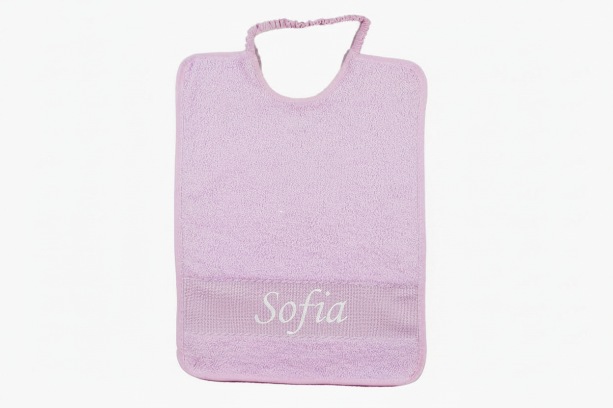 Set asilo personalizzato: asciugamanino & bavaglino