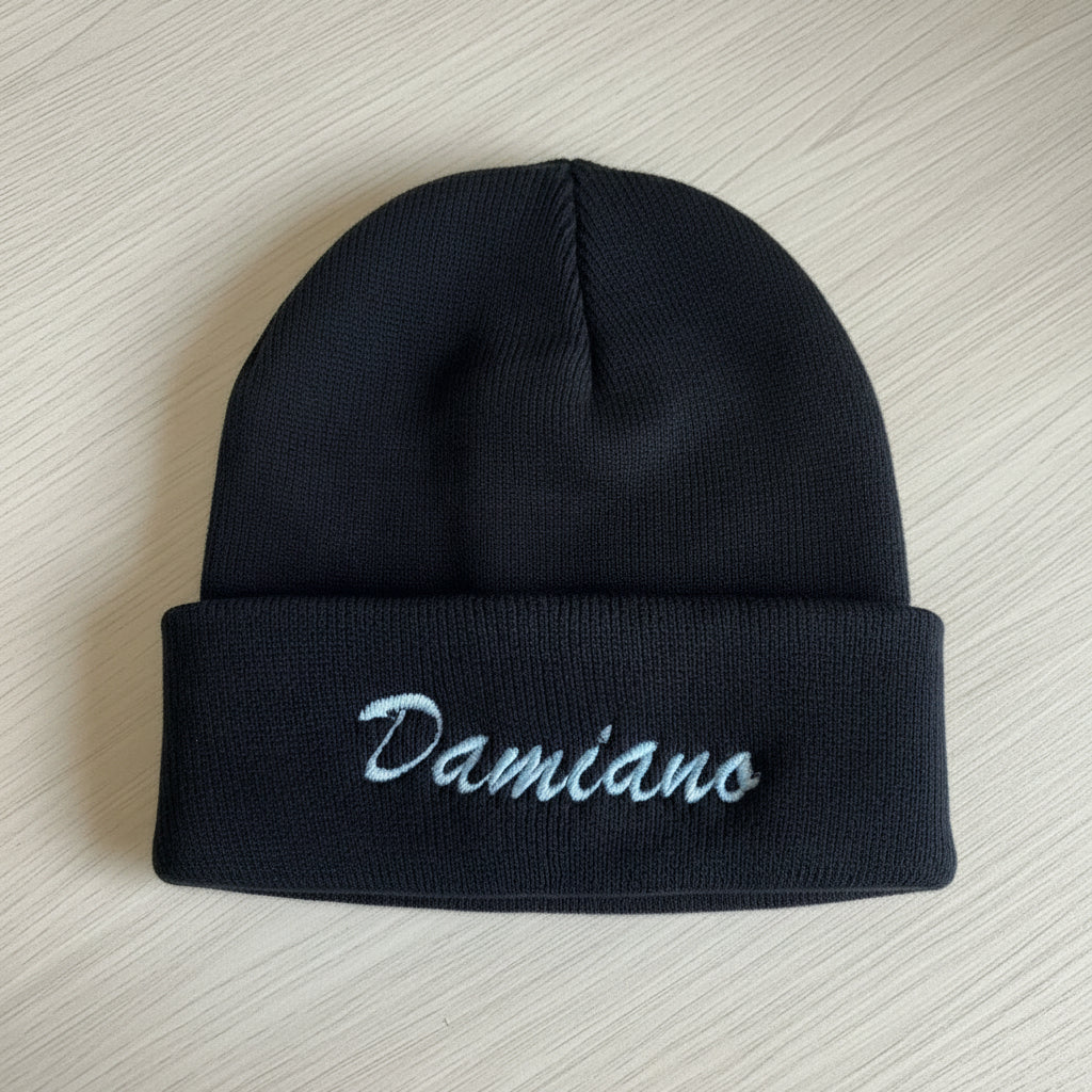 Berretto bambino con ricamo nome