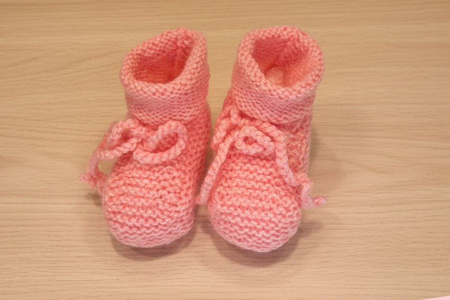 scarpette 100% lana fatte a mano